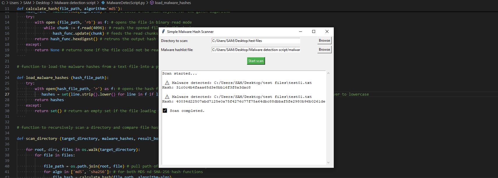 Malware Hash Scanner